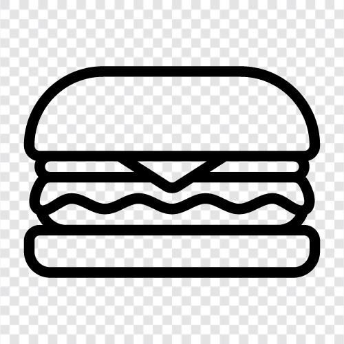 hamburger, burger joint, burger restaurant, burger bar icon svg