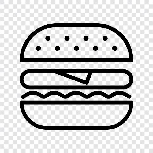 hamburger, beef, beef patty, Burger icon svg