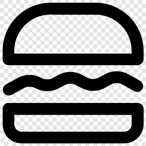 Hamburger, Whopper, Cheeseburger, Wholegrain Burger icon svg