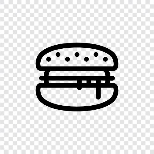 Hamburger Joints, Hamburgers, Fast Food, Cheap Food icon svg