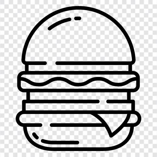 Hamburger Restaurant, Hamburger Joint, Hamburger Stand, Hamburger symbol