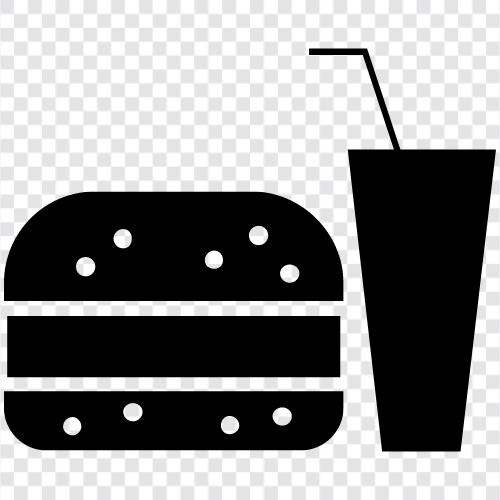 Hamburgerler, Fast Food Restoranları, Fast Food Zincirleri, Fast Food ikon svg