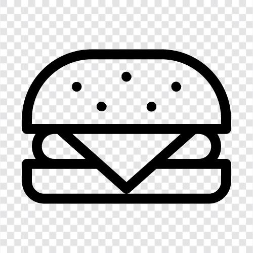 Hamburger, Burger, Beef, Slider ikon svg