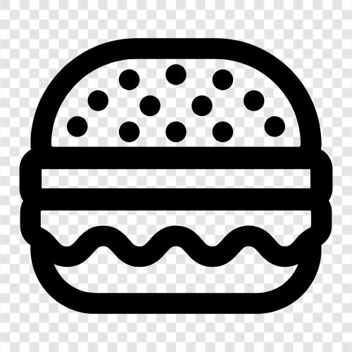 Hamburgers, Burger, Grilled, Juicy icon svg