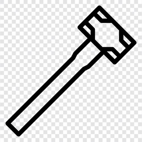 Hammer, Werkzeug, Konstruktion, Abbruch symbol