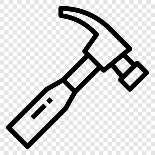 hammer for finishing, hammer for carpentry, finishing hammer for furniture, hammer icon svg