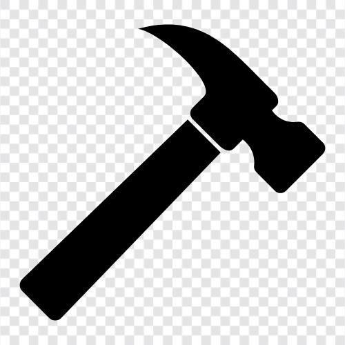 hammering, pounding, tool, construction icon svg