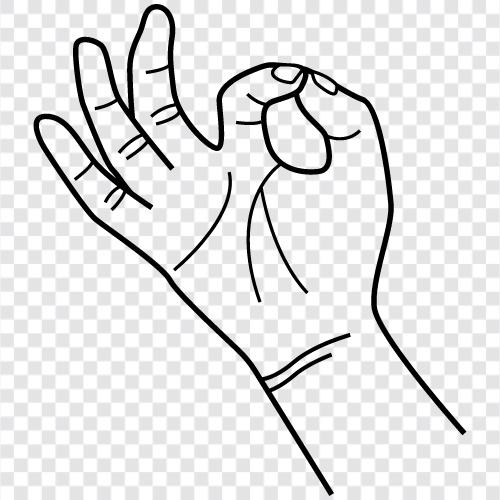 Handzeichen, Handzeichen für Kinder, Zeichensprache, Zeichen symbol