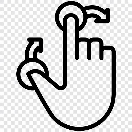 Handumdrehen, Handgeste, Handbewegung, Handposition symbol