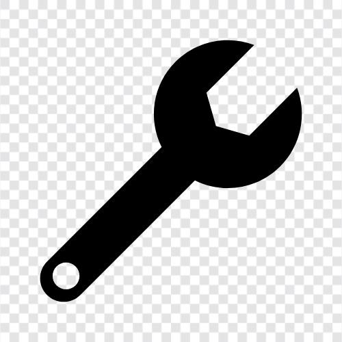 Handwerkzeug, verstellbarer Schraubenschlüssel, Steckdosenschlüssel, Ratschenschlüssel symbol
