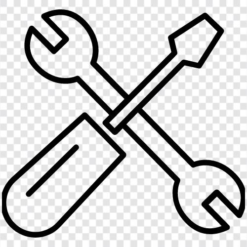 Hand Tools, Mechanics, Mechanics Tools, Wrench icon svg