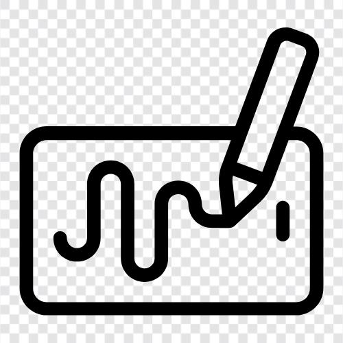 Handschrift, Unterschrift, Hand symbol