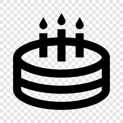 Geburtstagskuchen, Geburtstagskuchen PSD, Geburtstagskuchen Vektor symbol