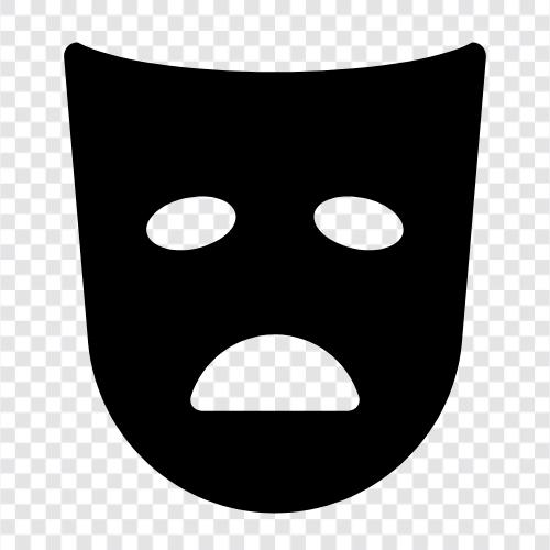 happy mask, clown mask, Mardi Gras mask, Halloween mask icon svg