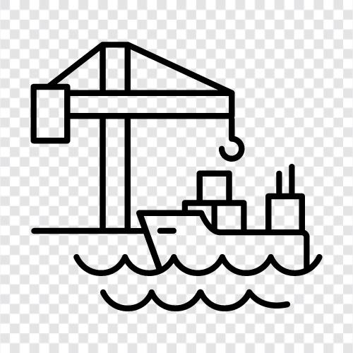 harbor, shipping, container, cargo Значок svg