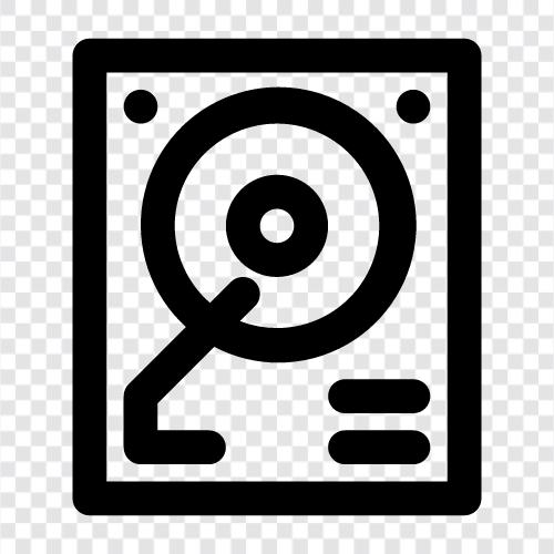 hard drive, disk, storage, data icon svg