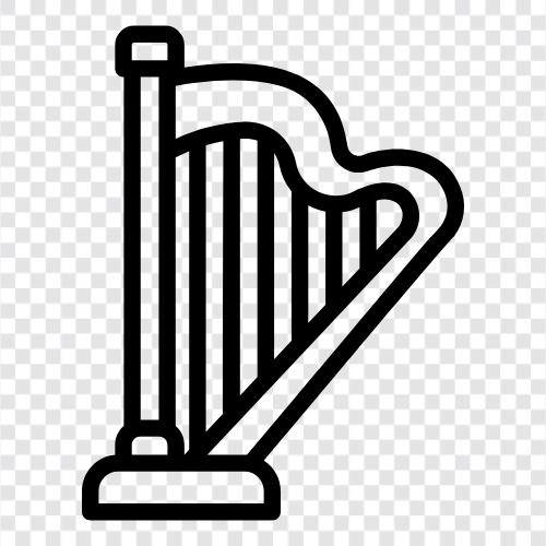 harps, harpsichord, harpsichord music, classical icon svg