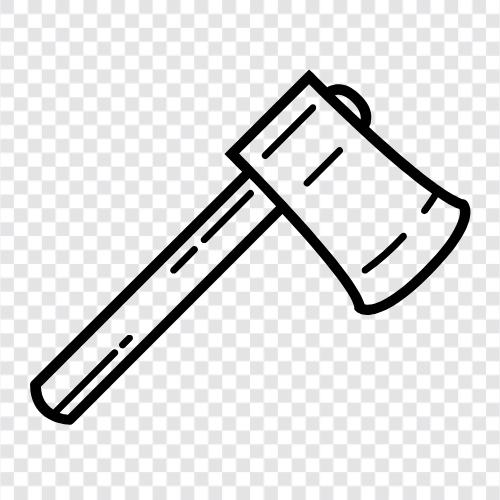 Hatchet, Axe Handle, Chopping, Axe Technique icon svg