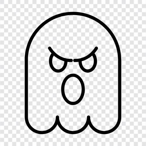 hauntings, hauntings in the home, hauntings in public places, Ghost icon svg