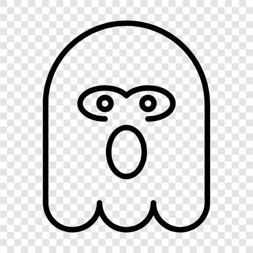 hauntings, hauntings in the home, hauntings in public places, Ghost Значок svg