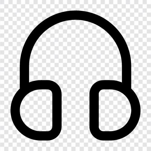 headphones, earphones, stereo, music icon svg