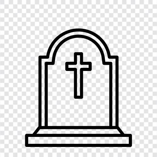 headstone, tombstone, memorial, burial icon svg