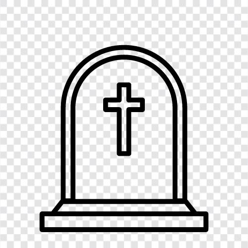 headstone, memorial, death, burial icon svg