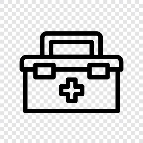 health box, medical supplies, prescription, health icon svg