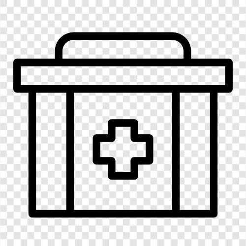 health care box, health insurance box, health screening box, medical box icon svg
