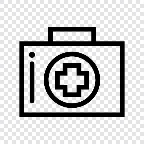 health kit, first aid kit, trauma kit, burn kit icon svg