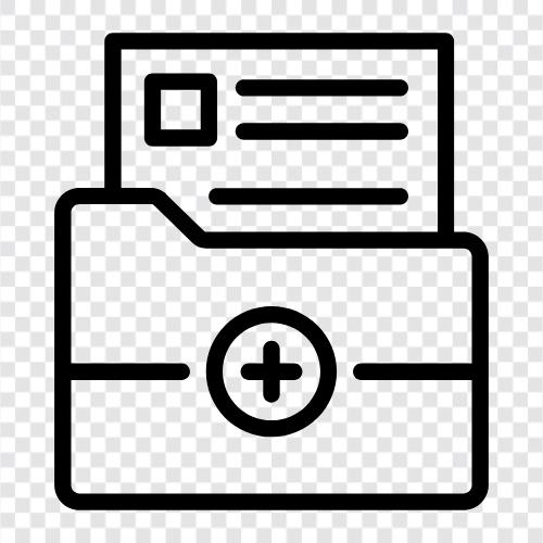 health records, medical data, health information, medical history icon svg