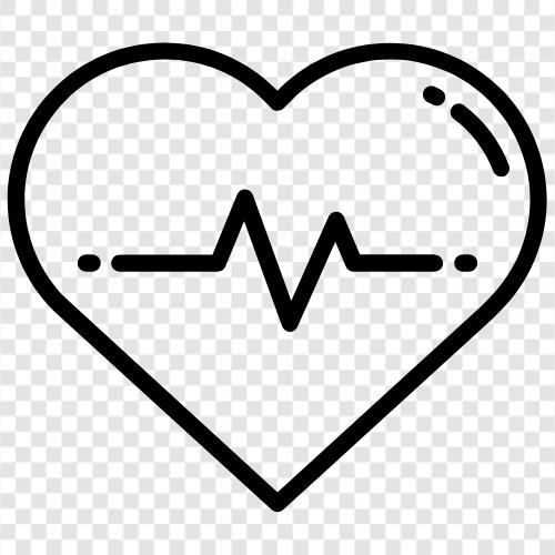 сердечное здоровье, сердечные заболевания, сердечный приступ, сердечный ритм Значок svg