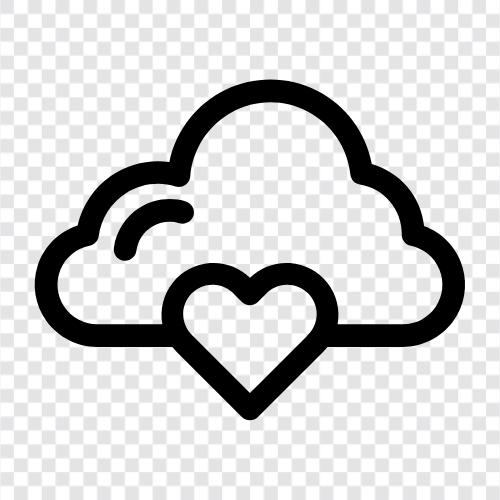 heart, clouds, health, happy icon svg