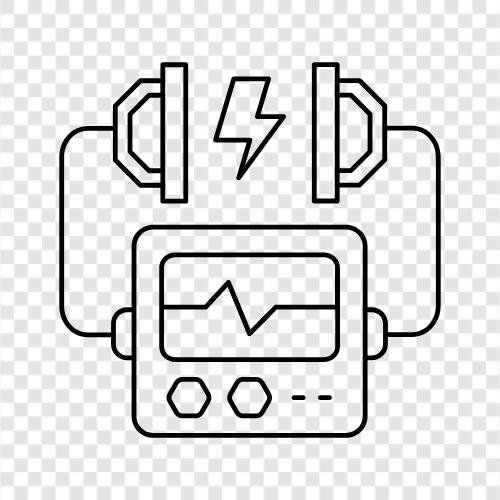 kalp, pacemaker, arritmi, AED ikon svg