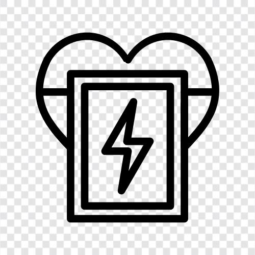 heart, CPR, AED, Defibrillator icon svg