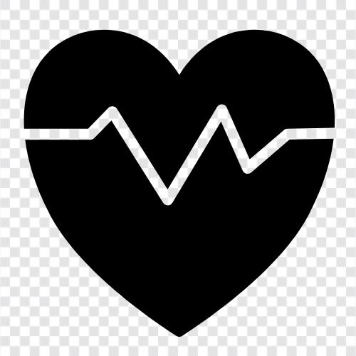 kalp hızı, elektrokardiyografi, EKG, kalp dalgası ikon svg