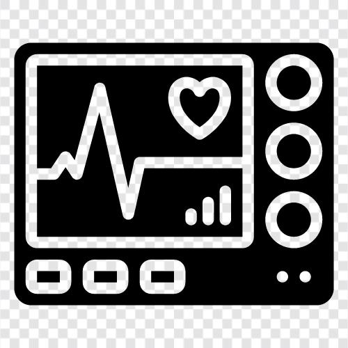 Herzfrequenzmesser, Pulsoximeter, SchlafapnoeMonitor, medizinischer Pulsmesser symbol