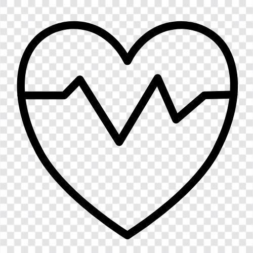 kalp atışları, elektrokardiyogram, EKG, kalp dalgası ikon svg