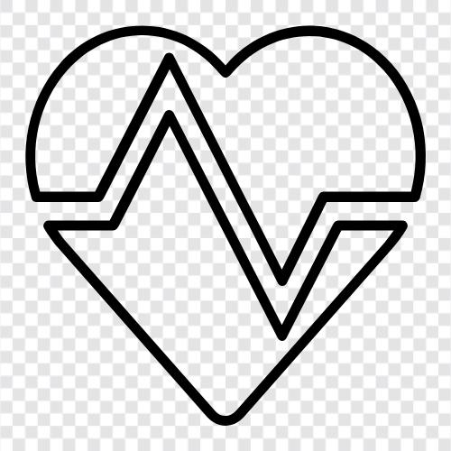 Herzschläge, Herzfrequenz, Puls, Herzschläge pro Minute symbol