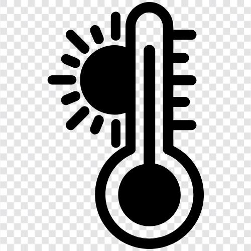 Hitze, Fieber, Thermometer, Messen symbol