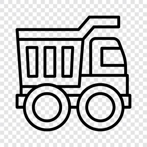 heavy duty, construction, dump truck, loader icon svg