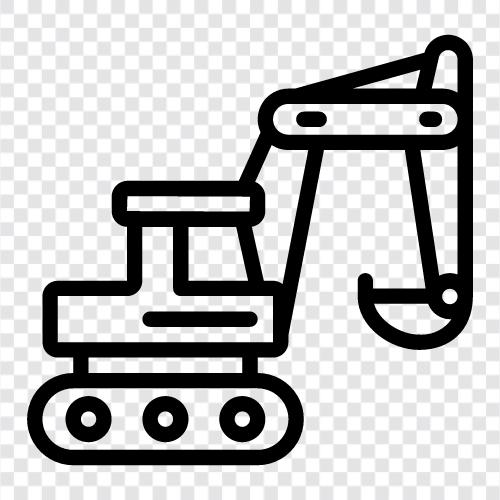 heavy equipment, construction equipment, demolition equipment, soil excavator icon svg