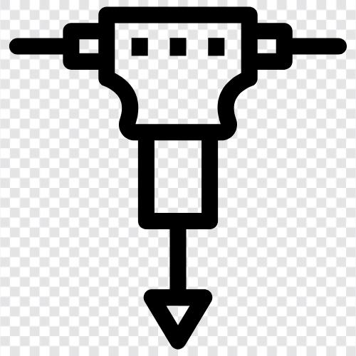 heavy equipment, construction equipment, demolition equipment, Jackhammer icon svg