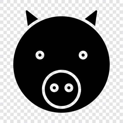 hog, swine, bacon, pork ikon svg