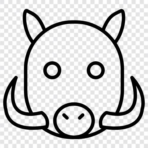 hog, tusker, pig, wild pig icon svg