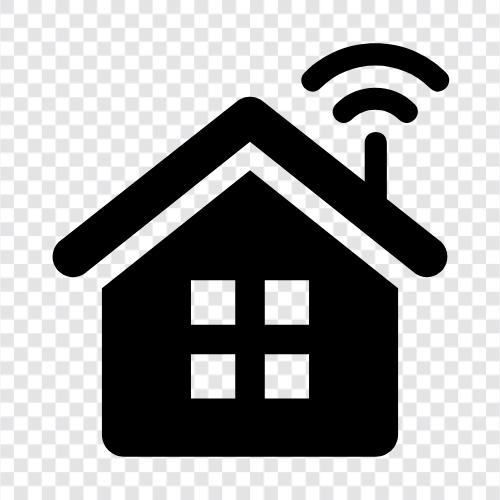 Ev otomasyonu, Akıllı ev, Ev güvenliği, Ev otomasyon yazılımı ikon svg