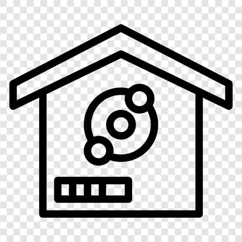 Hausautomation, Haussicherheit, Smart Home Systeme, Hausgerät symbol