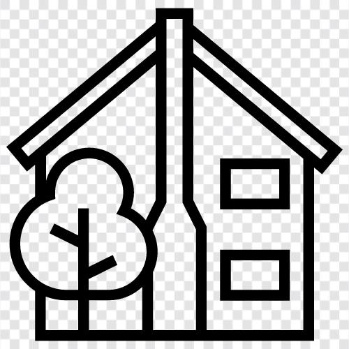 Haus, Grundstück, Immobilien, Vermietung symbol