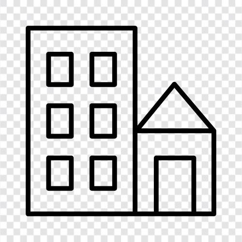 Haus, Wohnen, Möbel, Innenarchitektur symbol