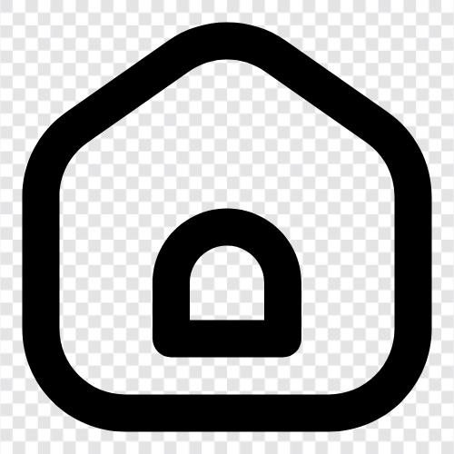 home design, home renovieren, home dekorieren, home inszenieren symbol